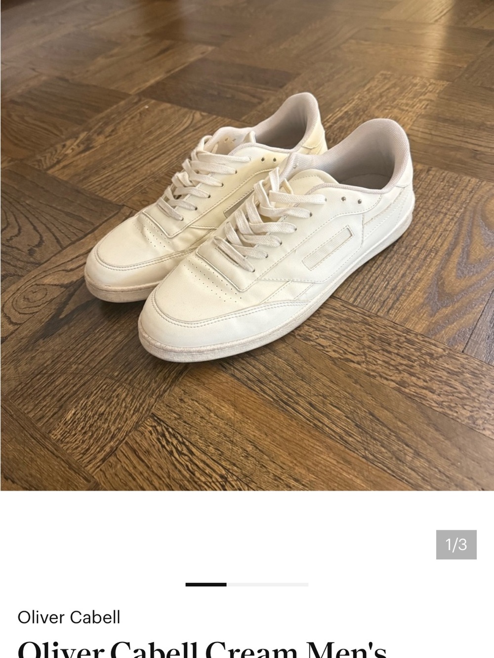Oliver Cabell Cream Low-Top Sneakers